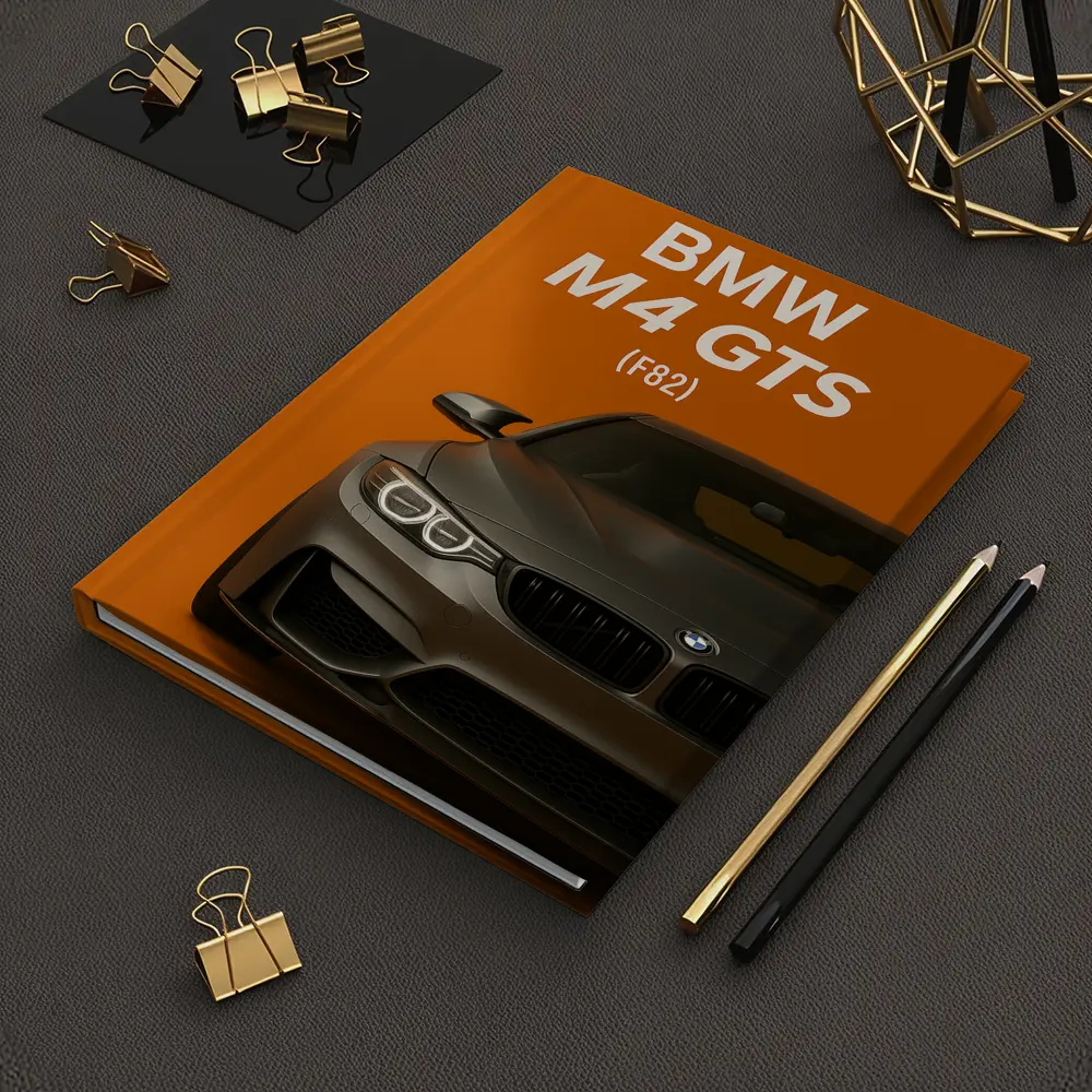 BMW M4 GTS F82 Orange Background Art – Notebooks