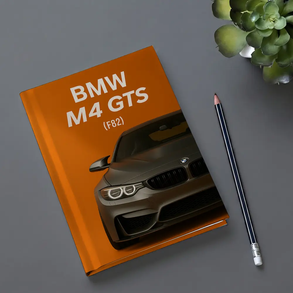 BMW M4 GTS F82 Orange Background Art – Notebooks