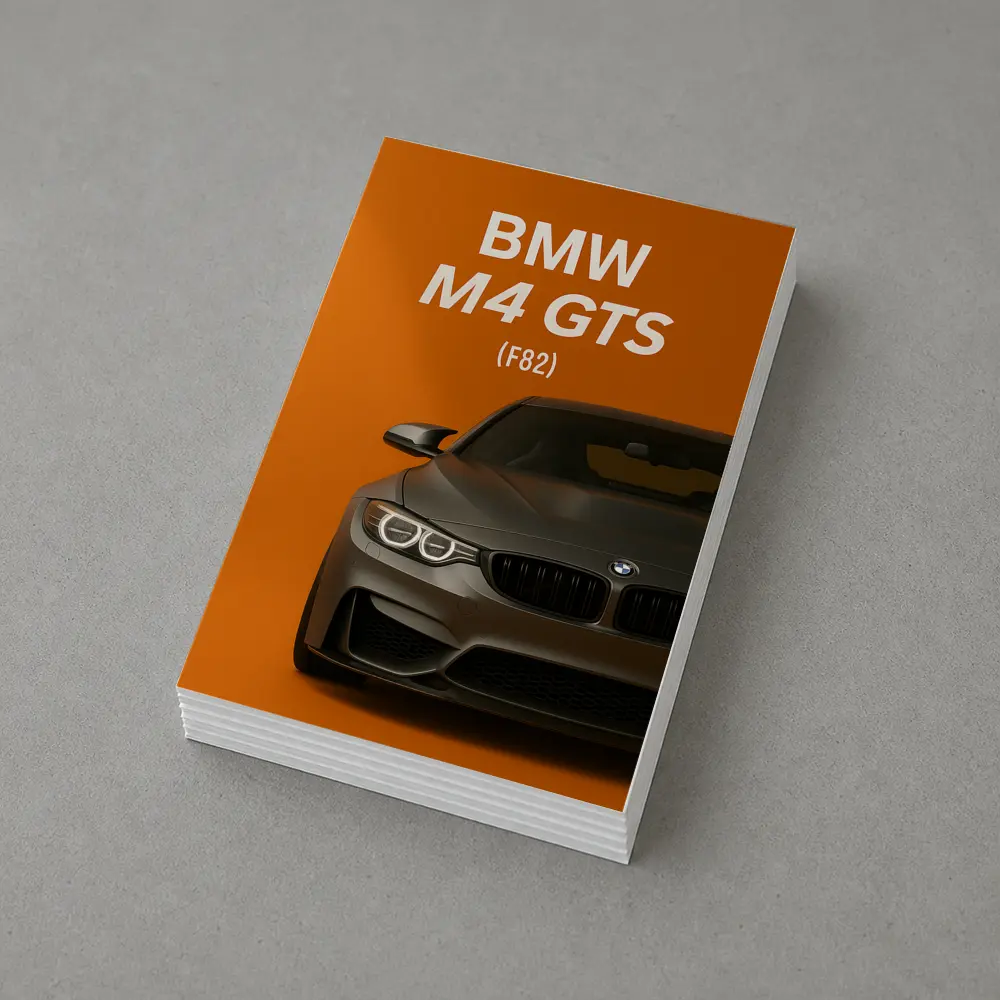 BMW M4 GTS F82 Orange Background Art – Postcards