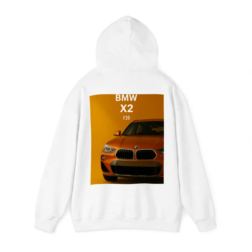 BMW X2 F39 Orange on Yellow Background – Hoodies