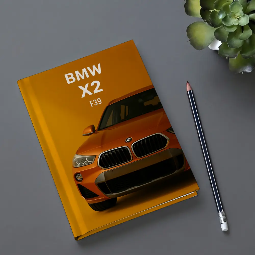 BMW X2 F39 Orange on Yellow Background – Notebooks