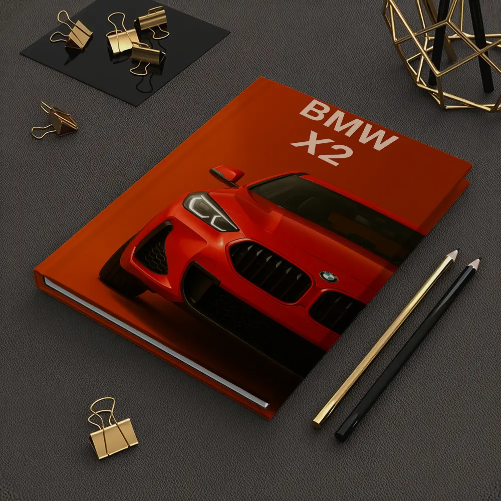 BMW X2 Bold Red Studio Front View – Notebooks