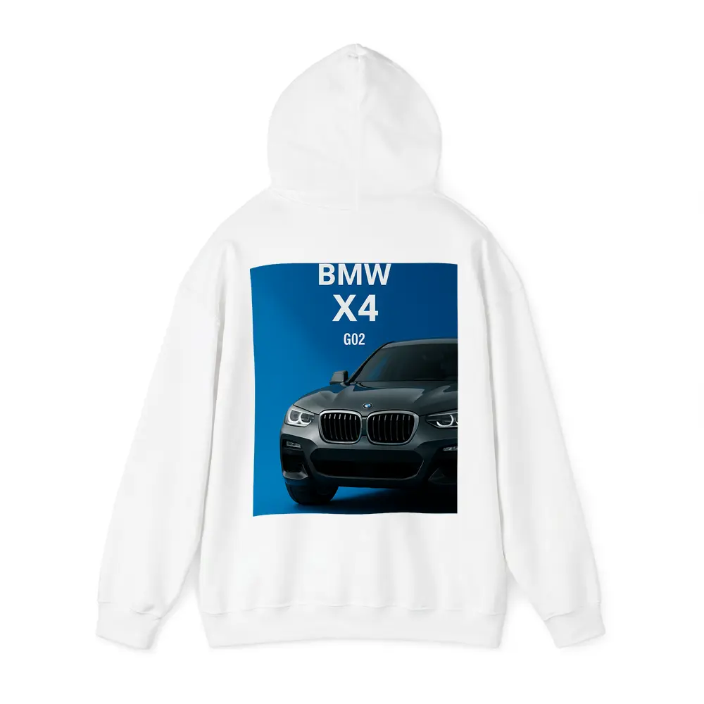 BMW X4 G02 Dark Gray Blue Background – Hoodies
