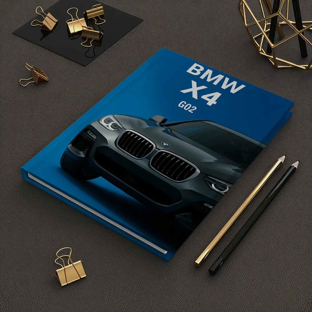 BMW X4 G02 Dark Gray Blue Background – Notebooks