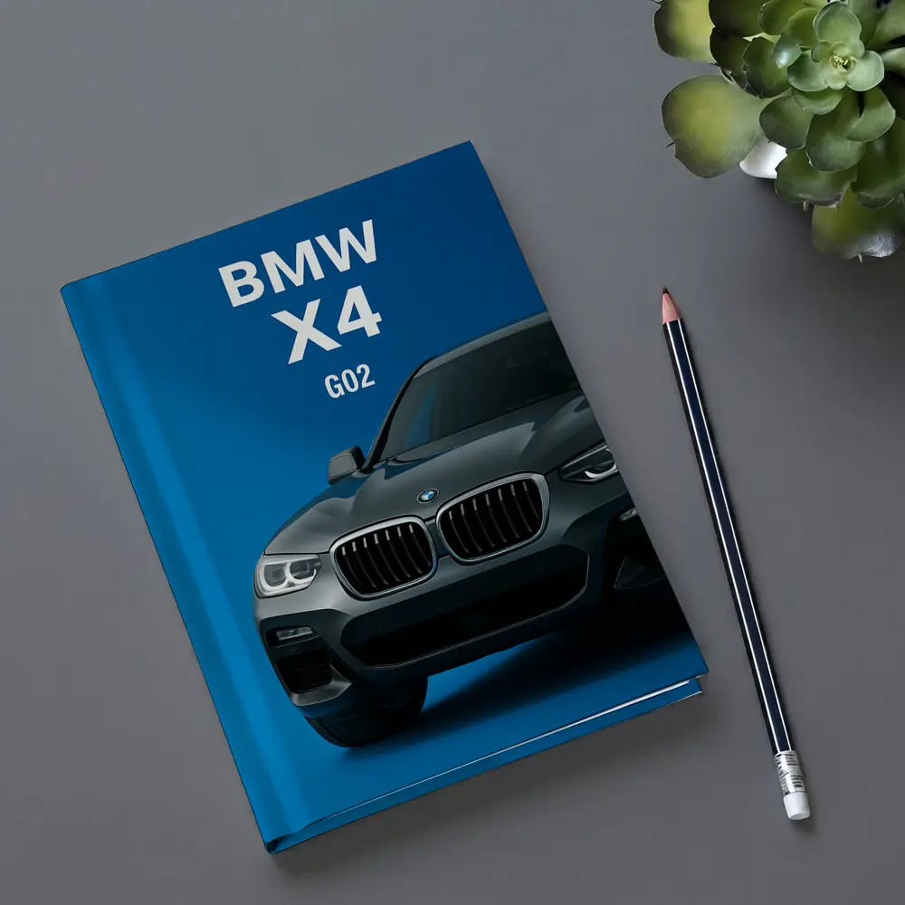 BMW X4 G02 Dark Gray Blue Background – Notebooks