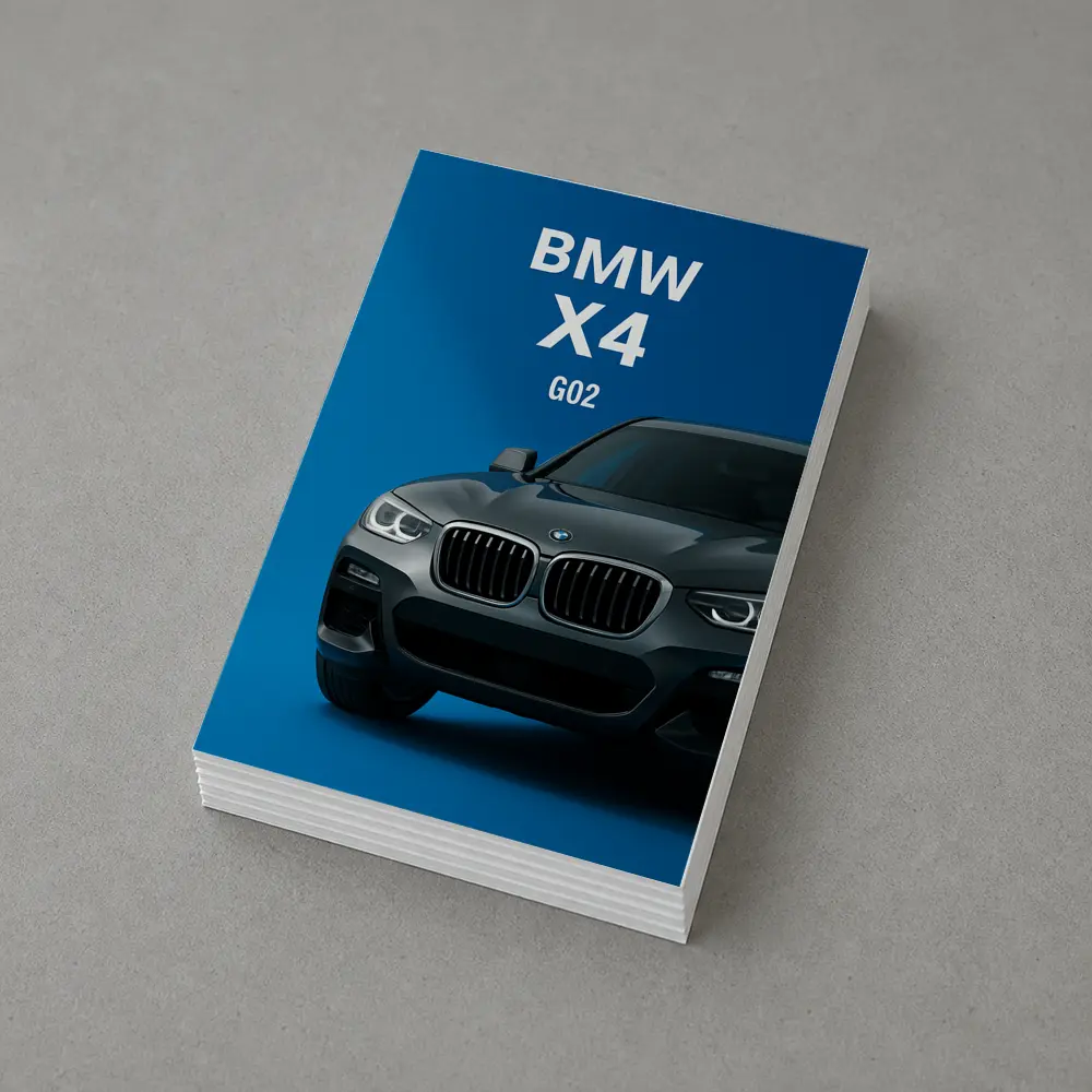 BMW X4 G02 Dark Gray Blue Background – Postcards