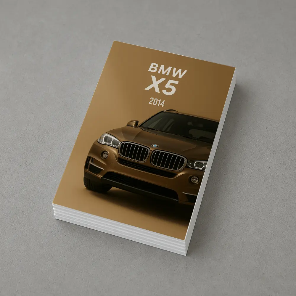 BMW X5 2014 Front View Beige Background – Postcards