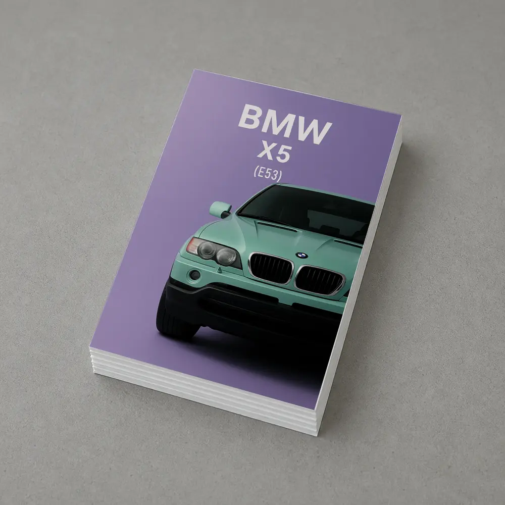 BMW X5 E53 Mint Green Purple Background – Postcards