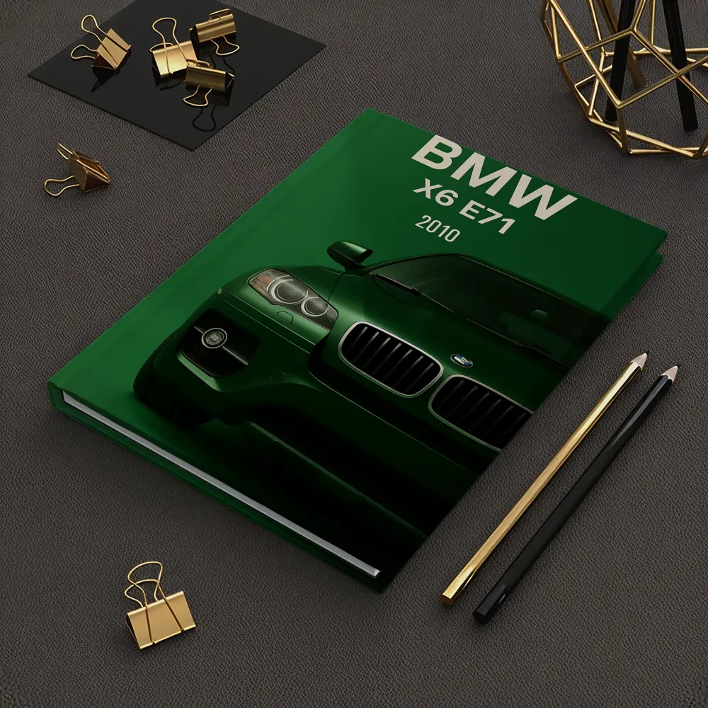 BMW X6 E71 Green Background Car Art – Notebooks