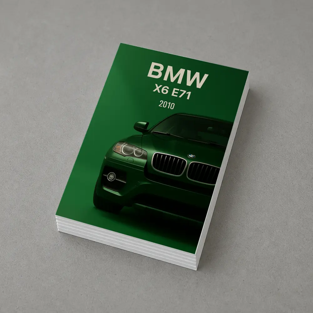 BMW X6 E71 Green Background Car Art – Postcards