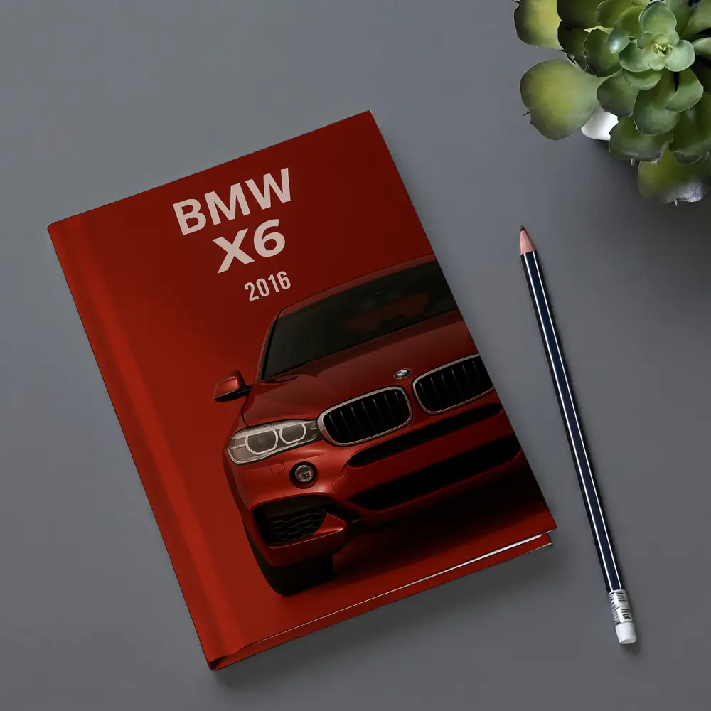 BMW X6 2016 Red Background Front View – Notebooks