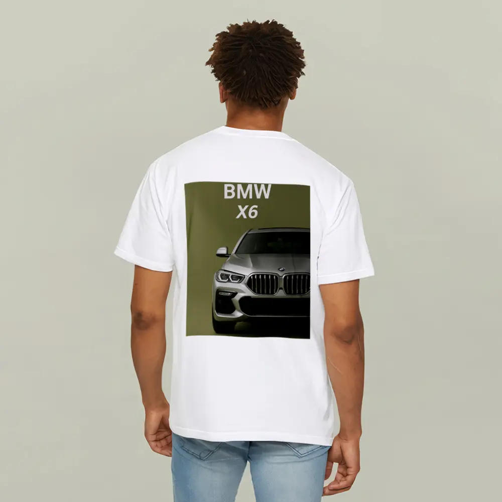 BMW X6 Front View Olive Green Background – T-Shirts