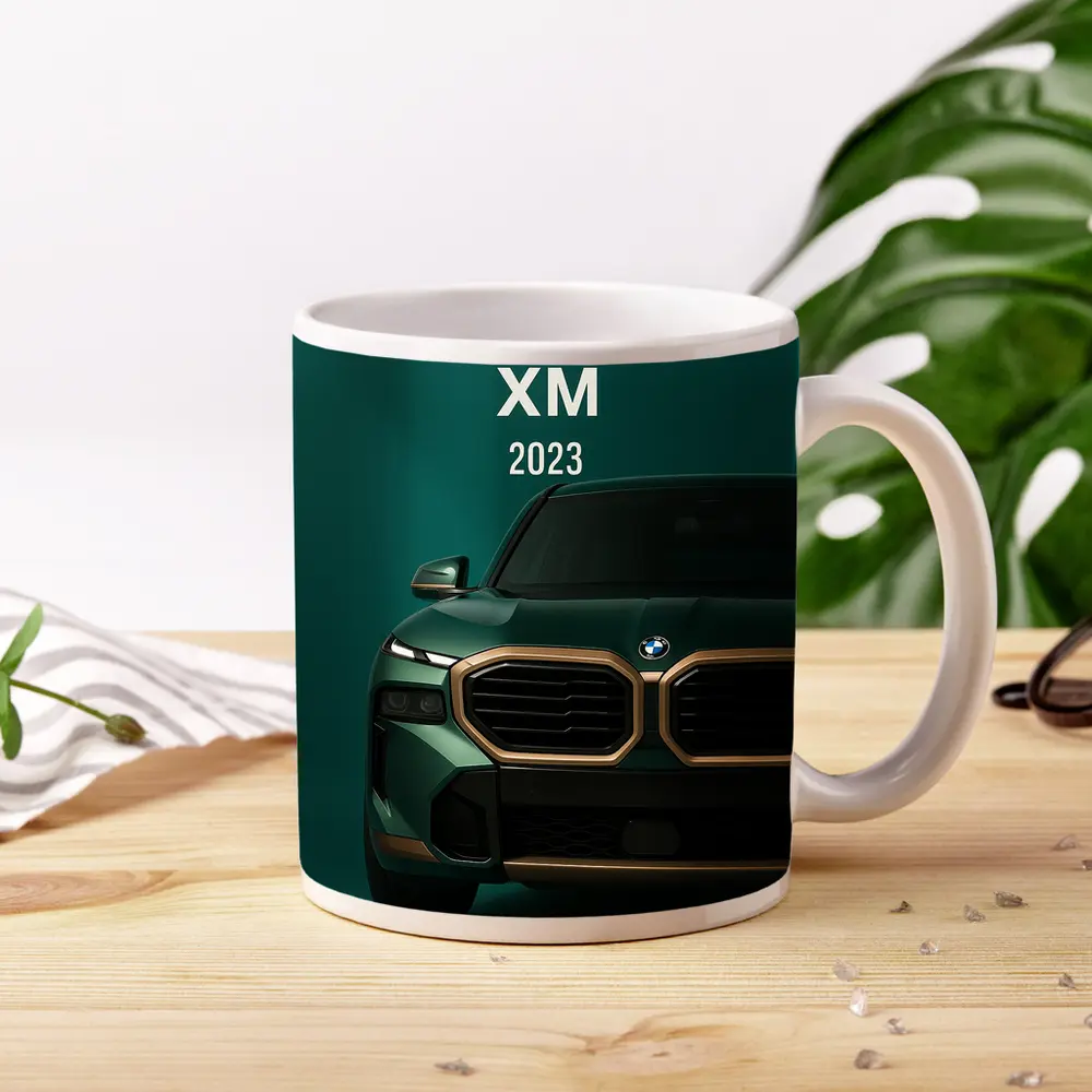 BMW XM 2023 Green Gold Front View – Mugs