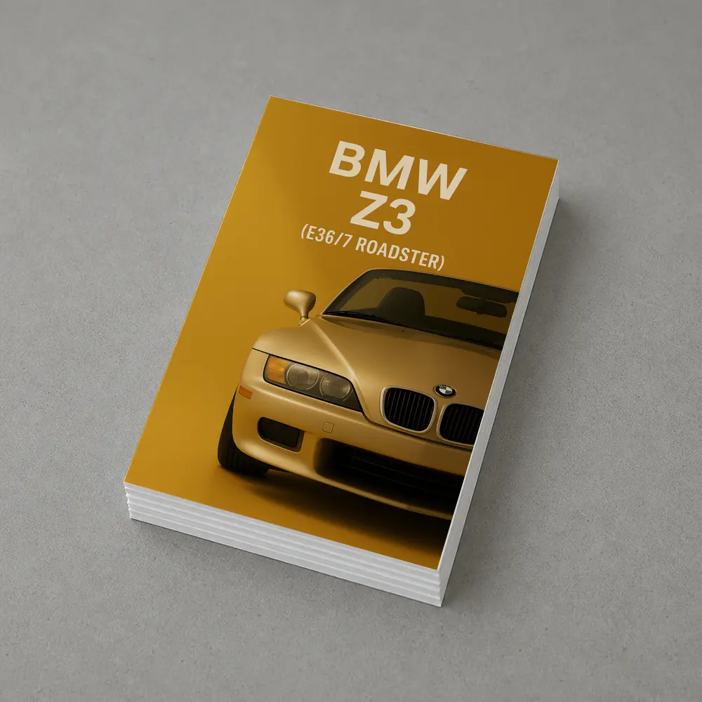 BMW Z3 E36 Roadster Gold Background Art – Postcards