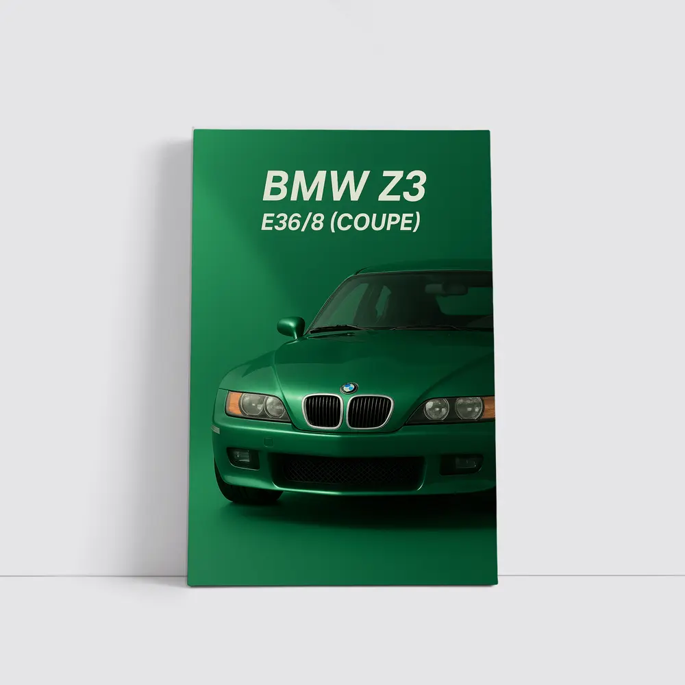 BMW Z3 Coupe E36 Green Art Print – Wall Art