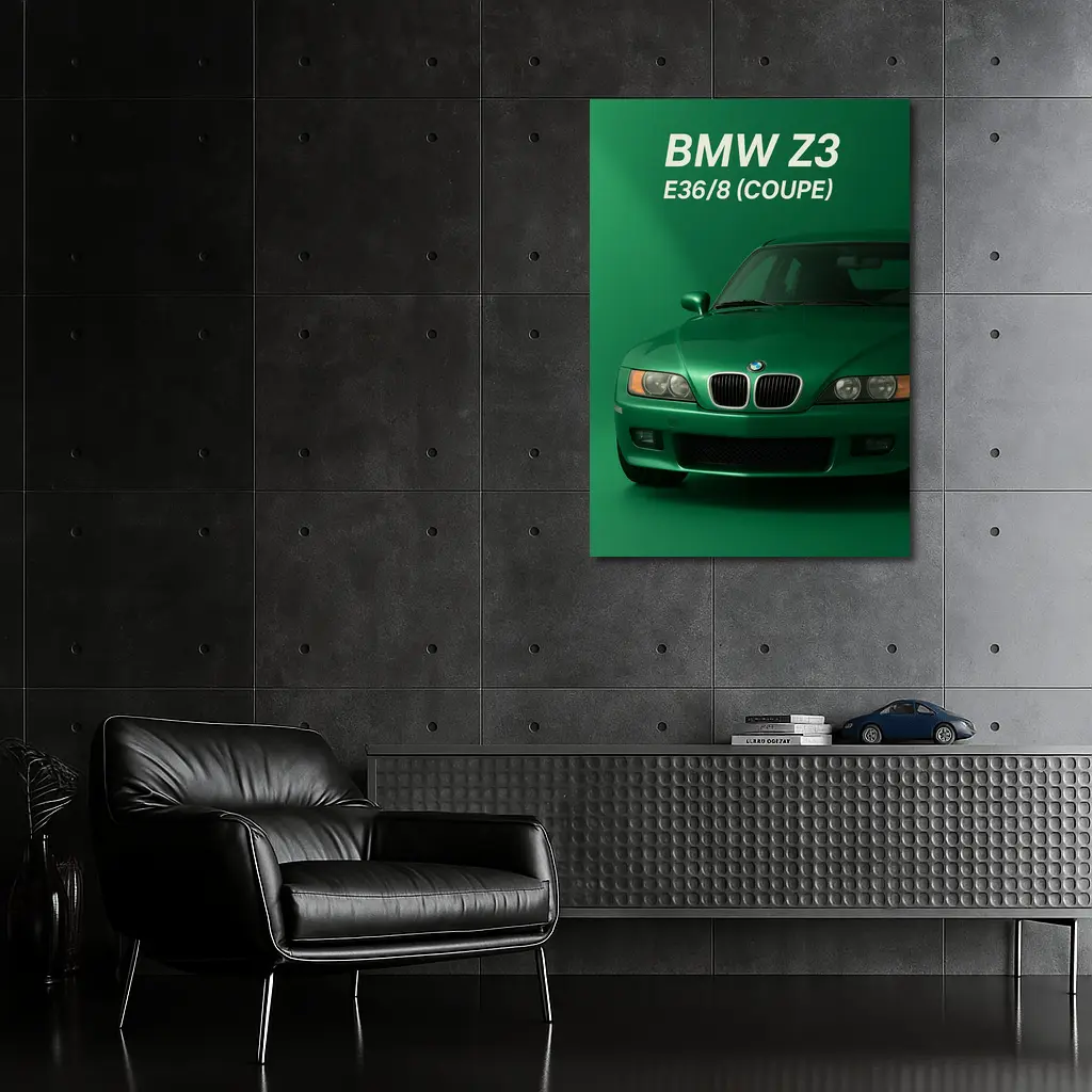 BMW Z3 Coupe E36 Green Art Print – Wall Art