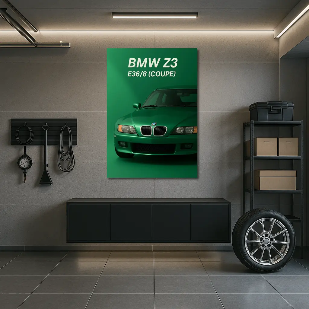 BMW Z3 Coupe E36 Green Art Print – Wall Art