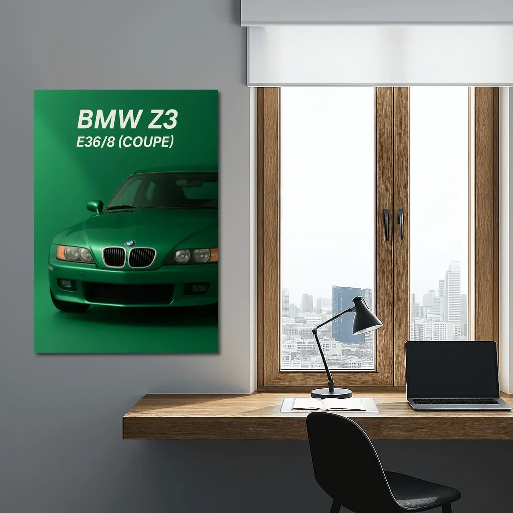 BMW Z3 Coupe E36 Green Art Print – Wall Art