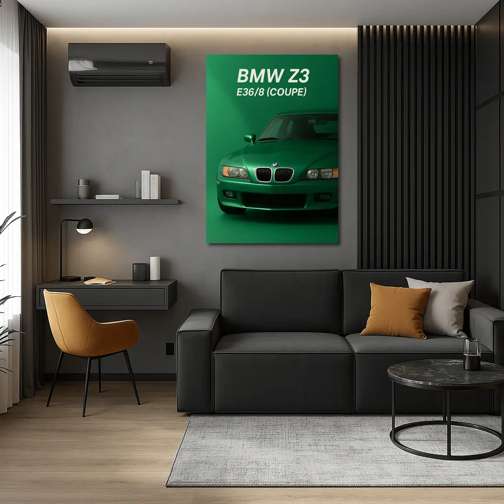BMW Z3 Coupe E36 Green Art Print – Wall Art
