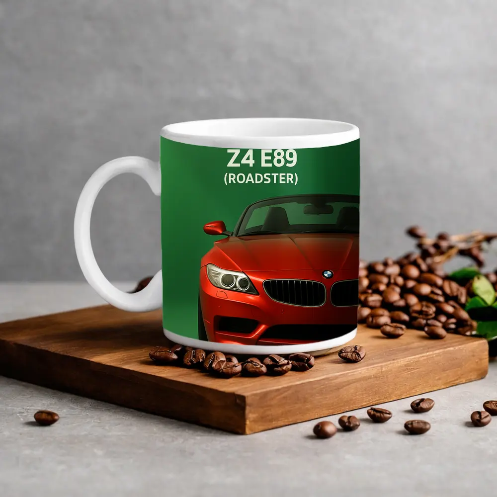 BMW Z4 E89 Roadster Green Background Art – Mugs