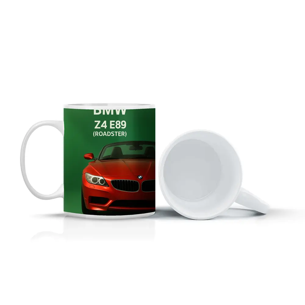 BMW Z4 E89 Roadster Green Background Art – Mugs