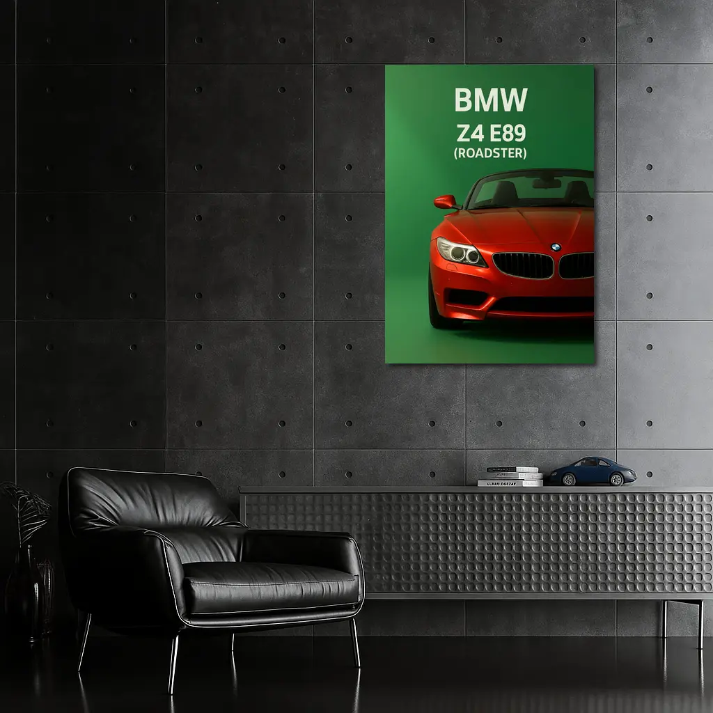 BMW Z4 E89 Roadster Green Background Art – Wall Art