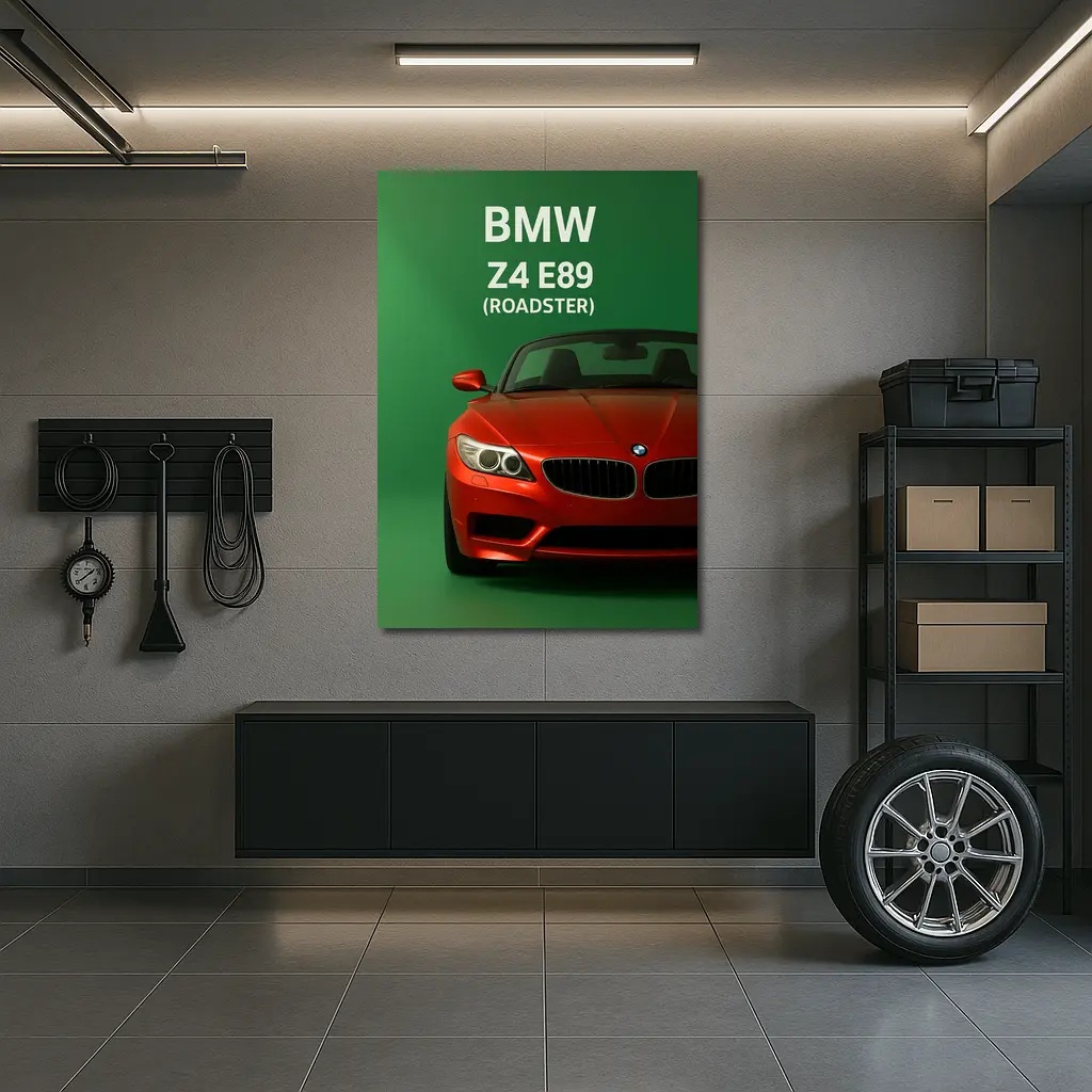 BMW Z4 E89 Roadster Green Background Art – Wall Art