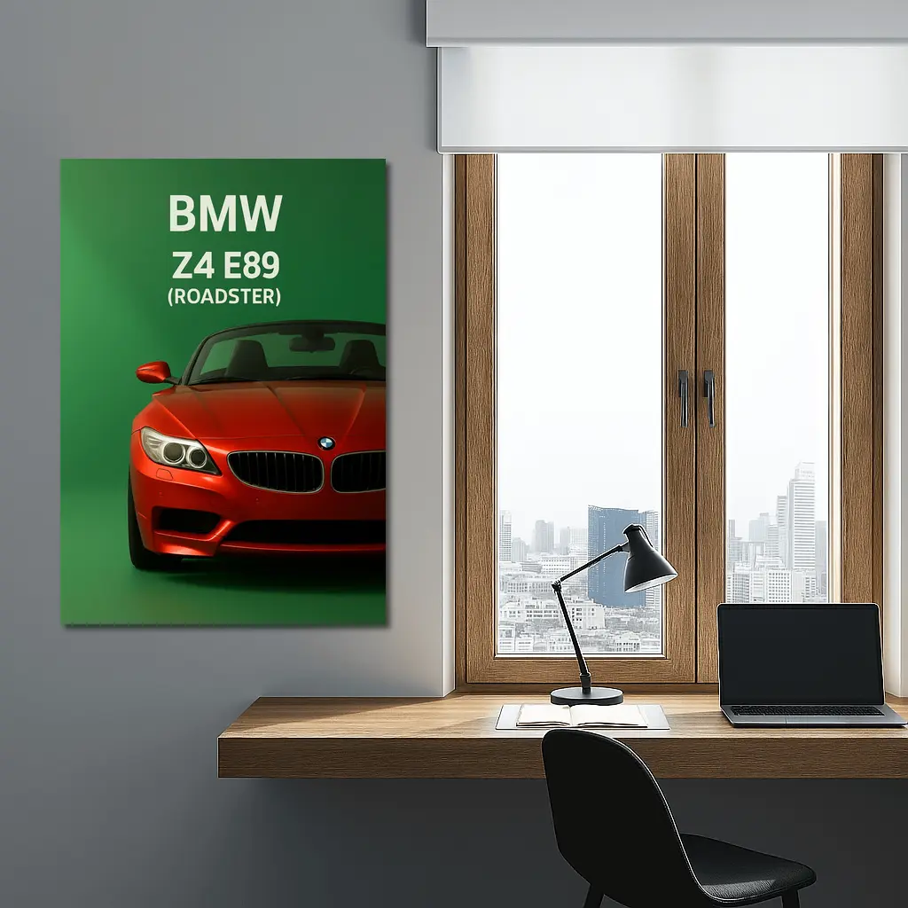 BMW Z4 E89 Roadster Green Background Art – Wall Art