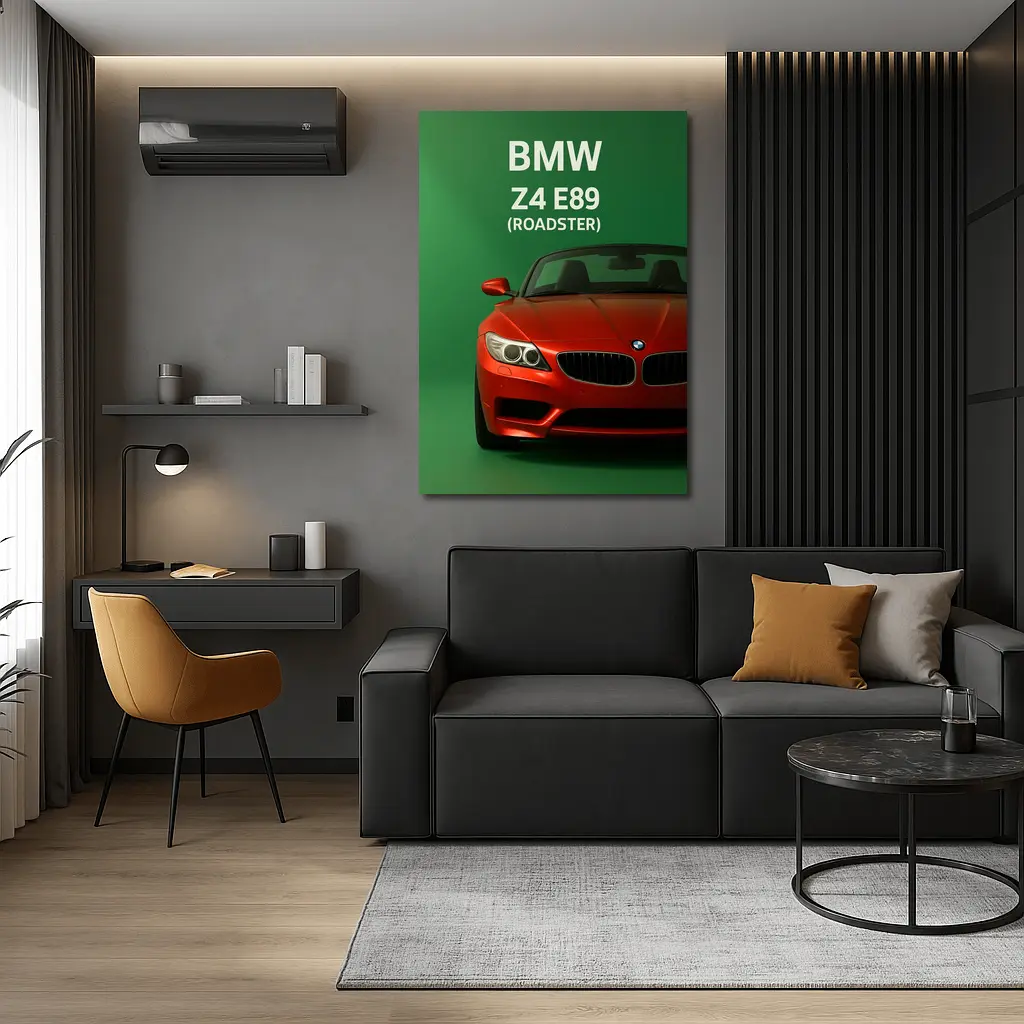 BMW Z4 E89 Roadster Green Background Art – Wall Art
