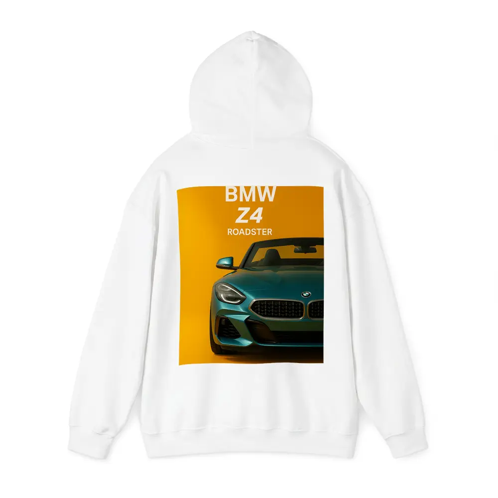 BMW Z4 Roadster Green on Yellow Background – Hoodies