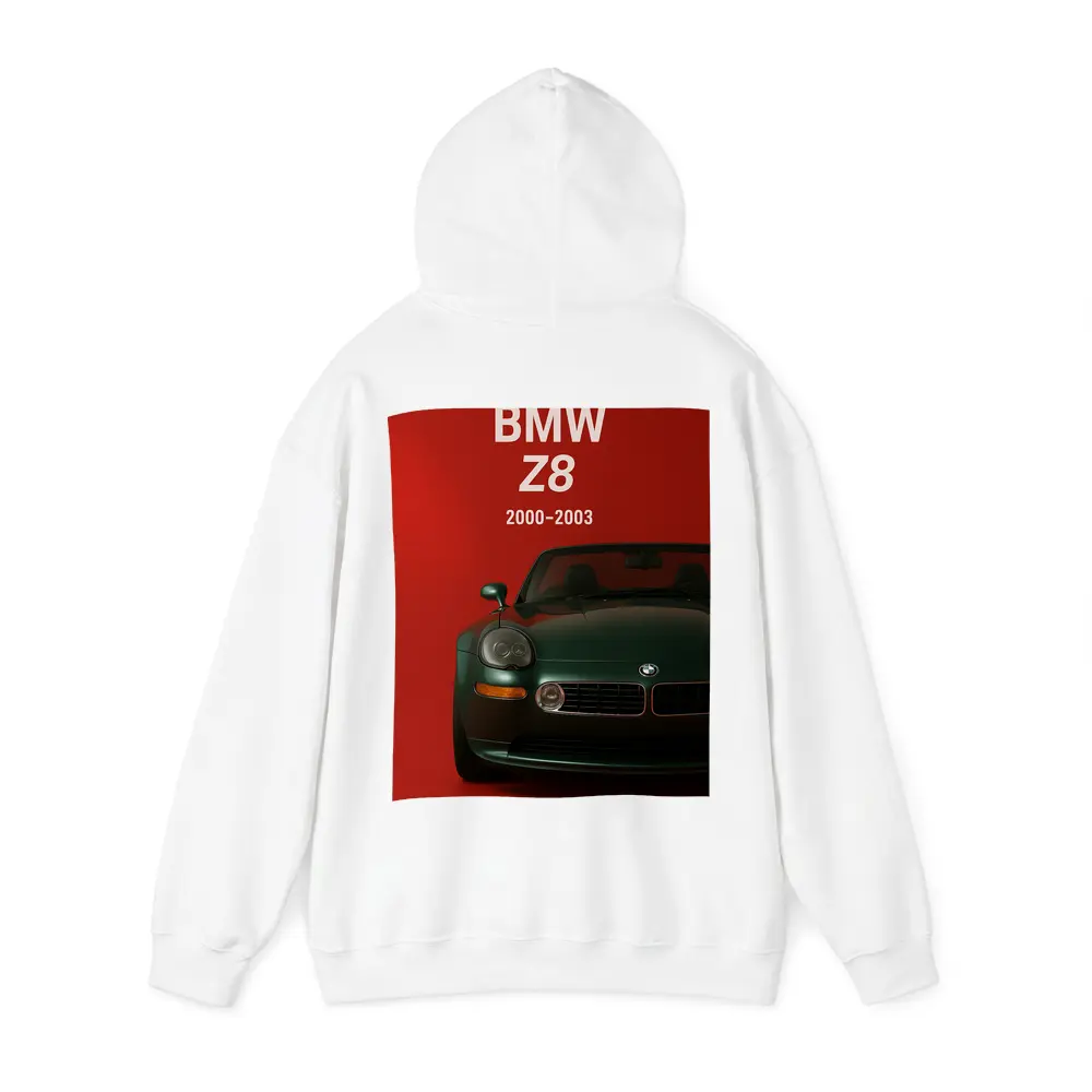 BMW Z8 Classic Roadster Red Background Art – Hoodies
