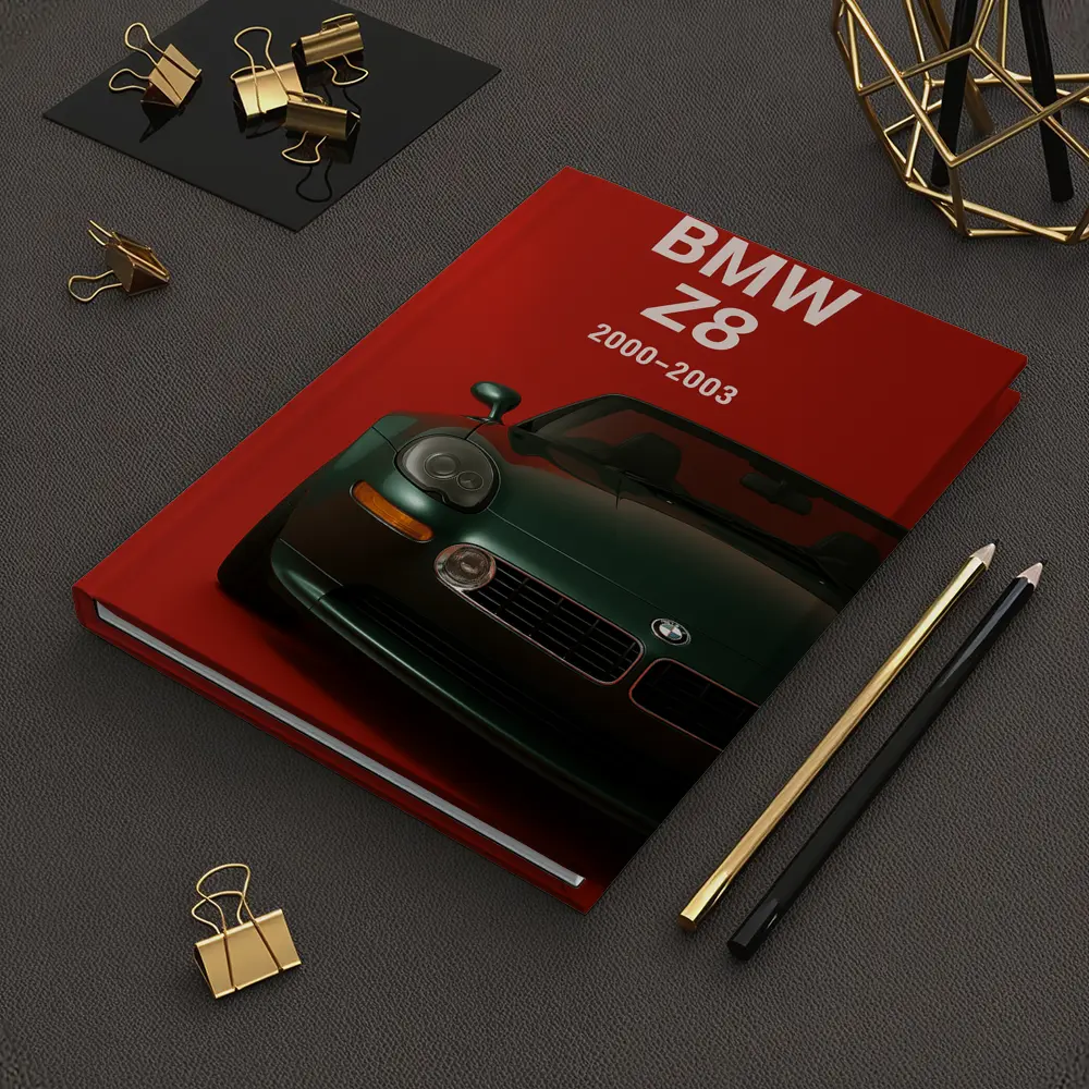BMW Z8 Classic Roadster Red Background Art – Notebooks