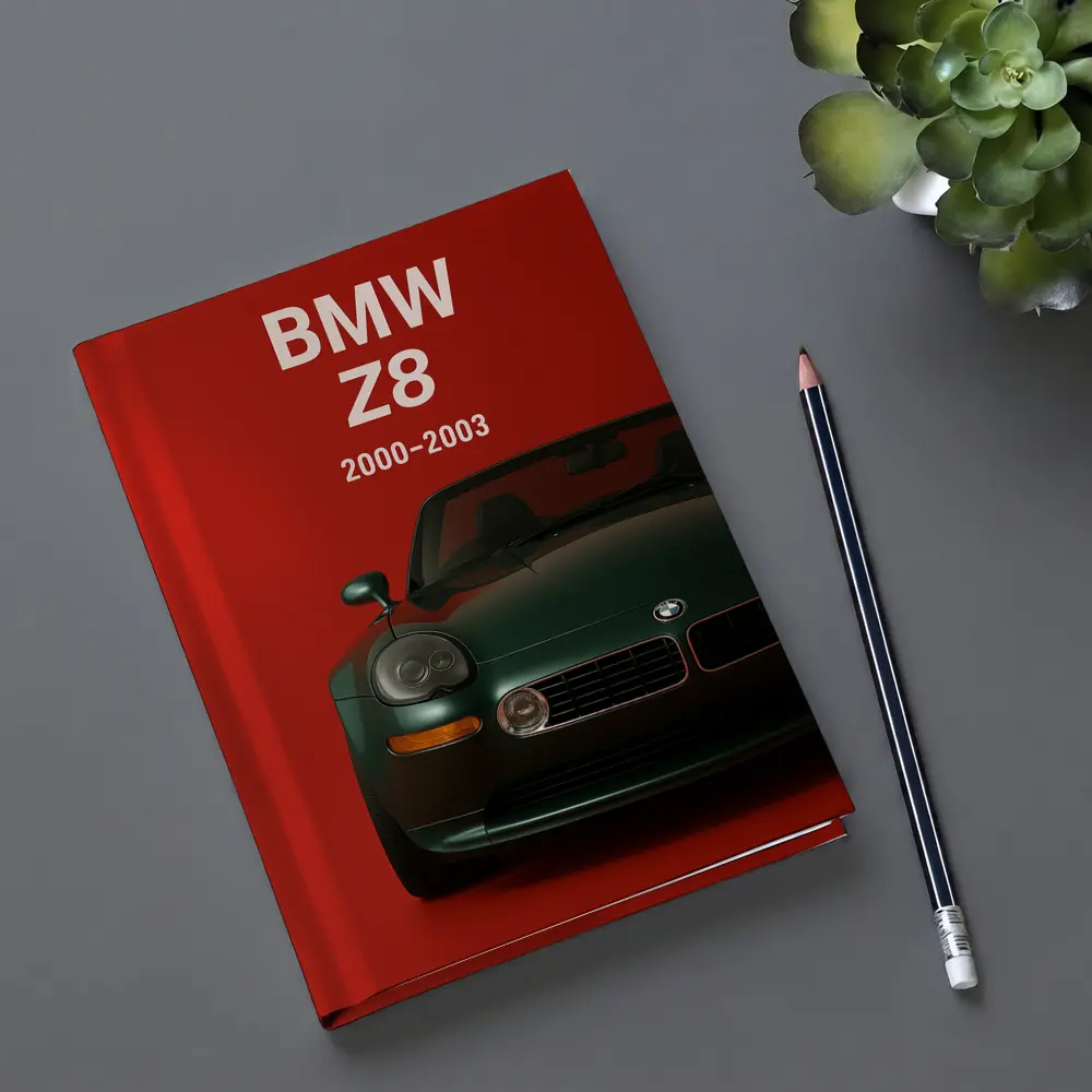 BMW Z8 Classic Roadster Red Background Art – Notebooks