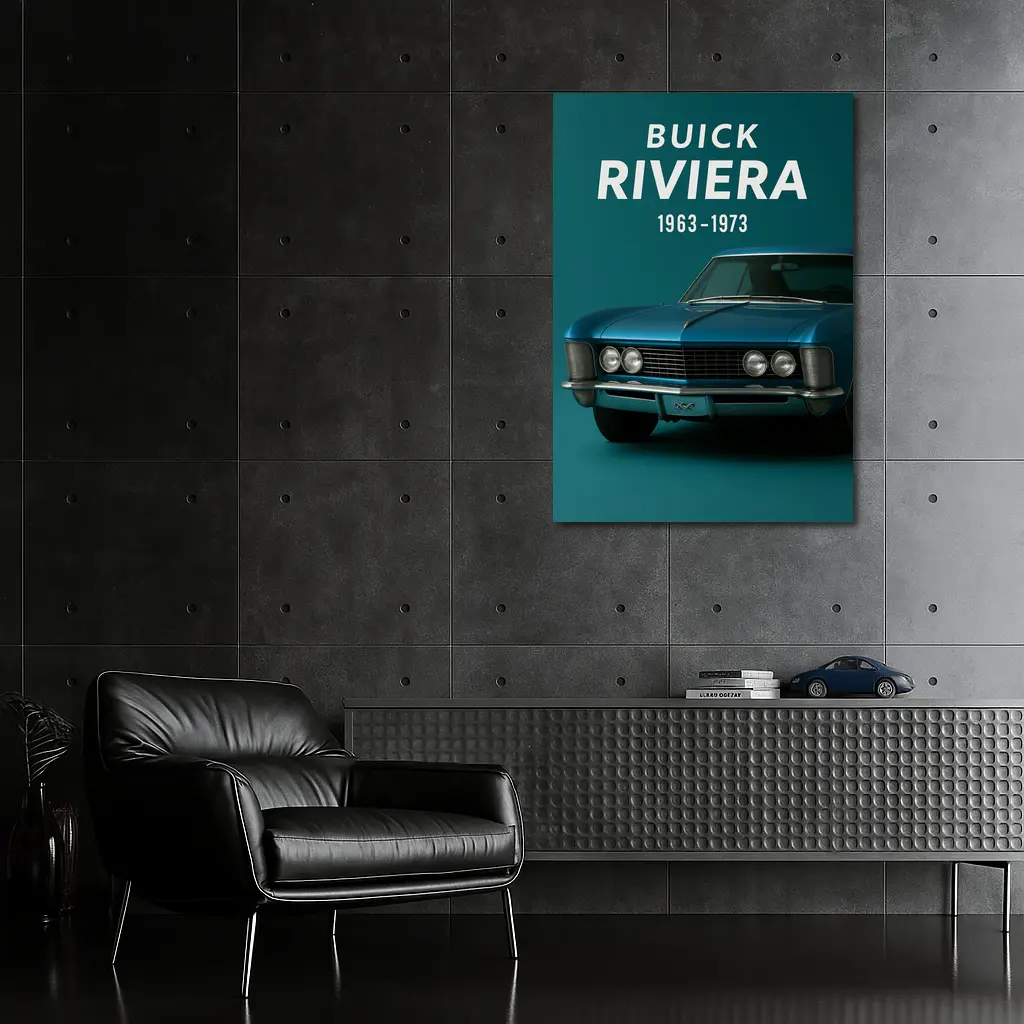 Buick Riviera Classic Muscle Car Teal – Wall Art