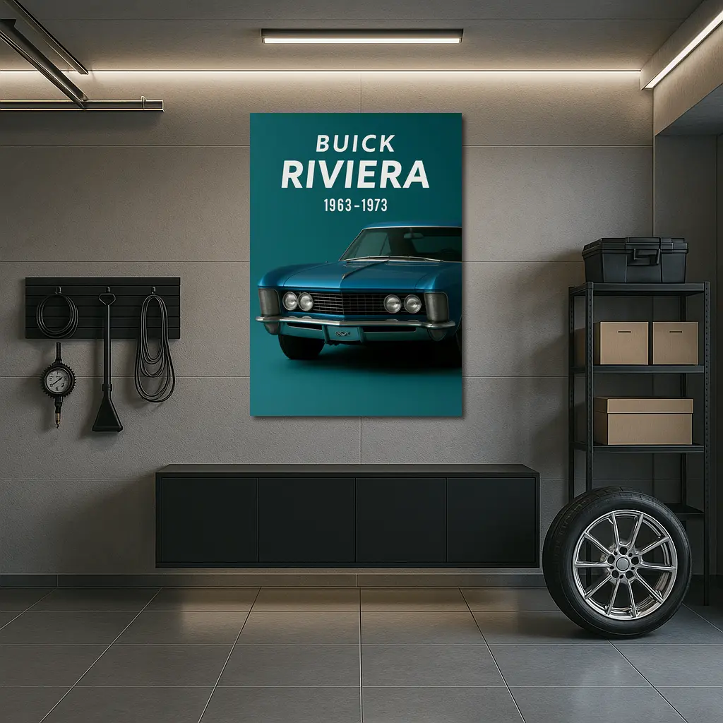 Buick Riviera Classic Muscle Car Teal – Wall Art