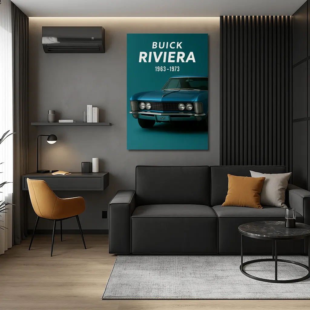 Buick Riviera Classic Muscle Car Teal – Wall Art