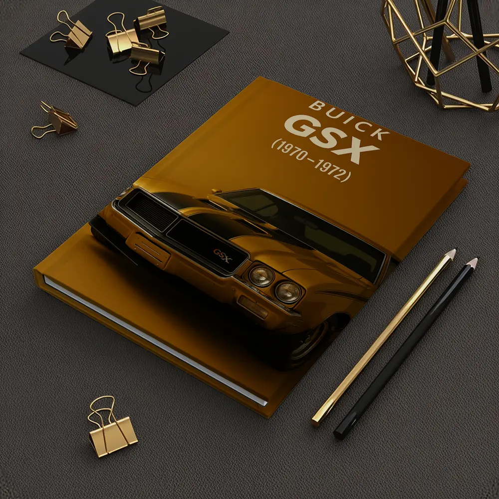 Buick GSX Classic Muscle Car Gold Background – Notebooks