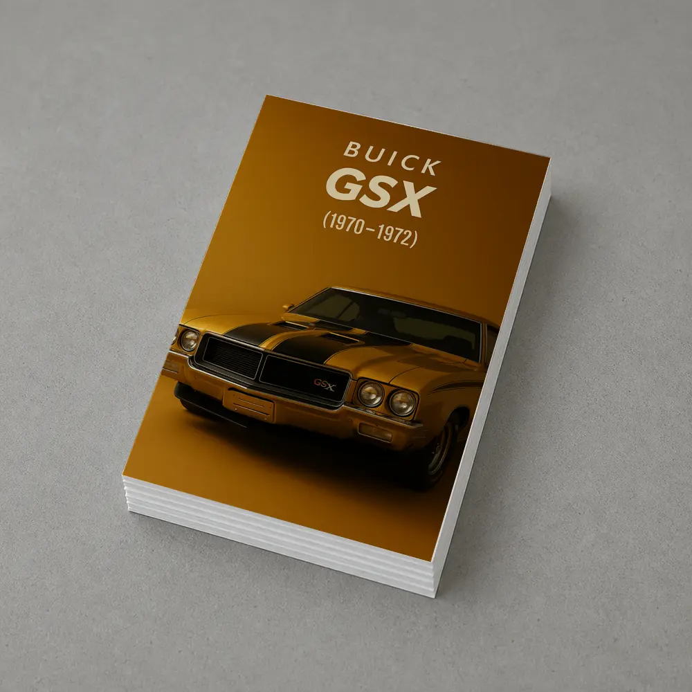 Buick GSX Classic Muscle Car Gold Background – Postcards