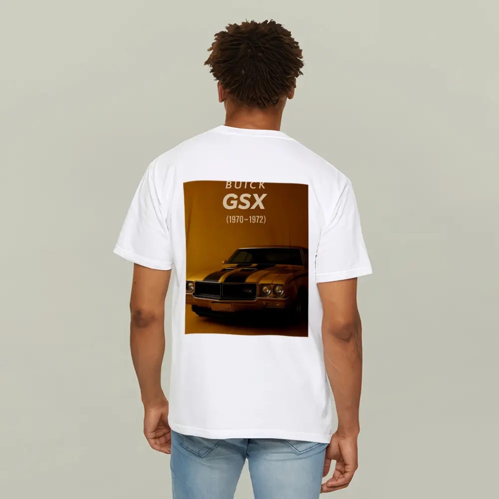 Buick GSX Classic Muscle Car Gold Background – T-Shirts
