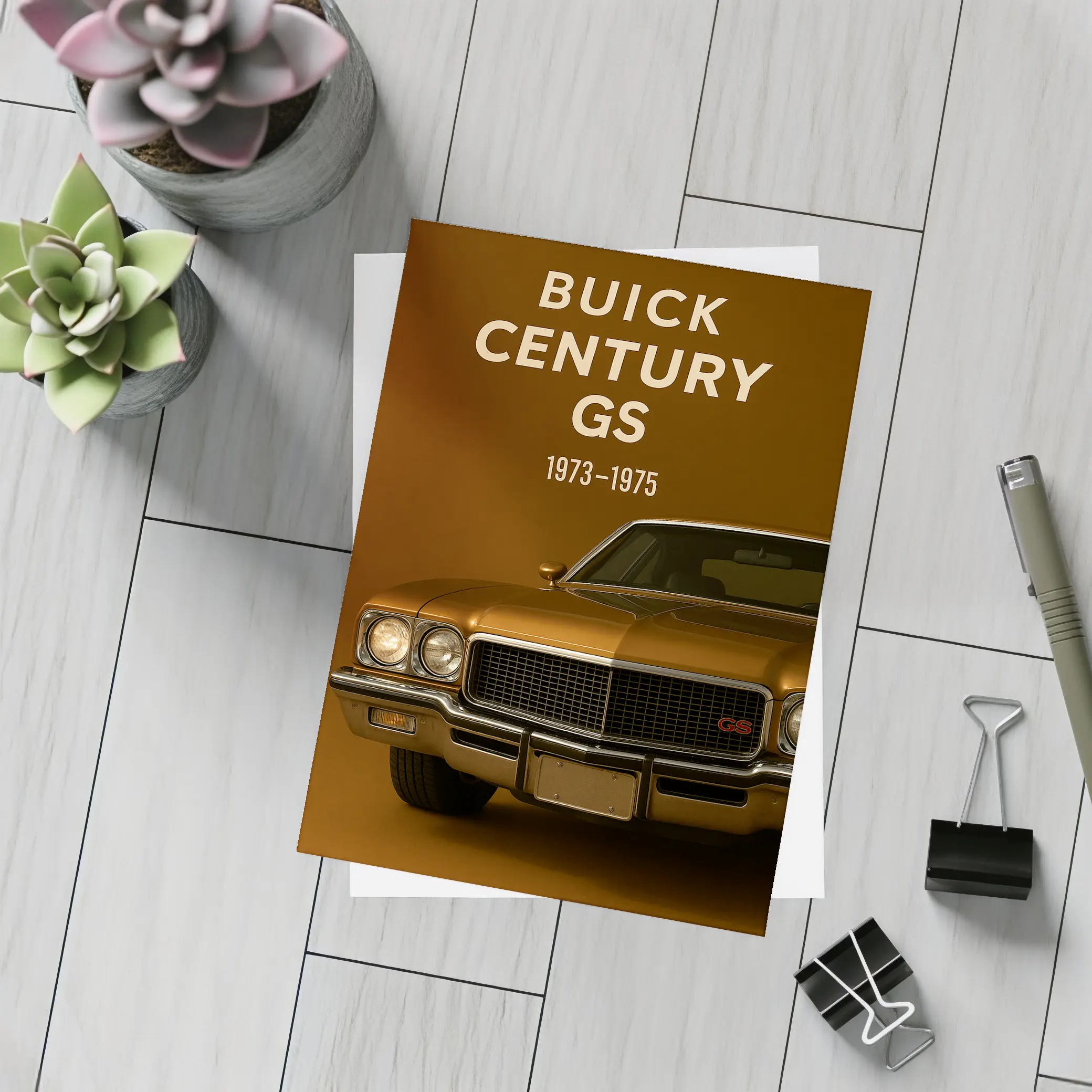 Buick Century GS Classic Muscle Car Gold – Postcards