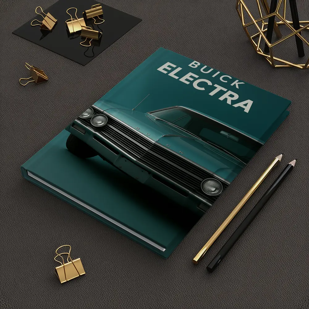 Buick Electra Classic Car Teal Background – Notebooks