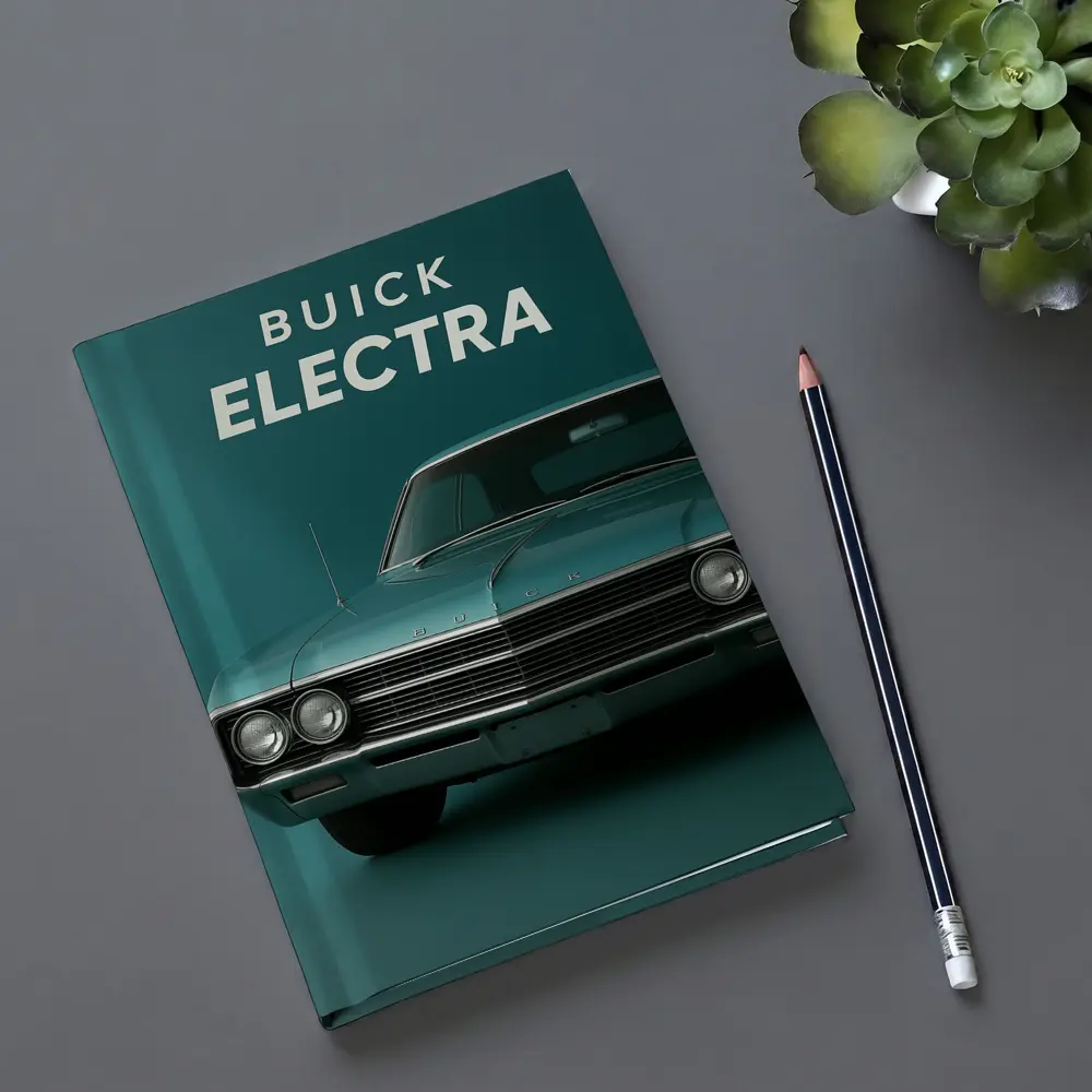 Buick Electra Classic Car Teal Background – Notebooks