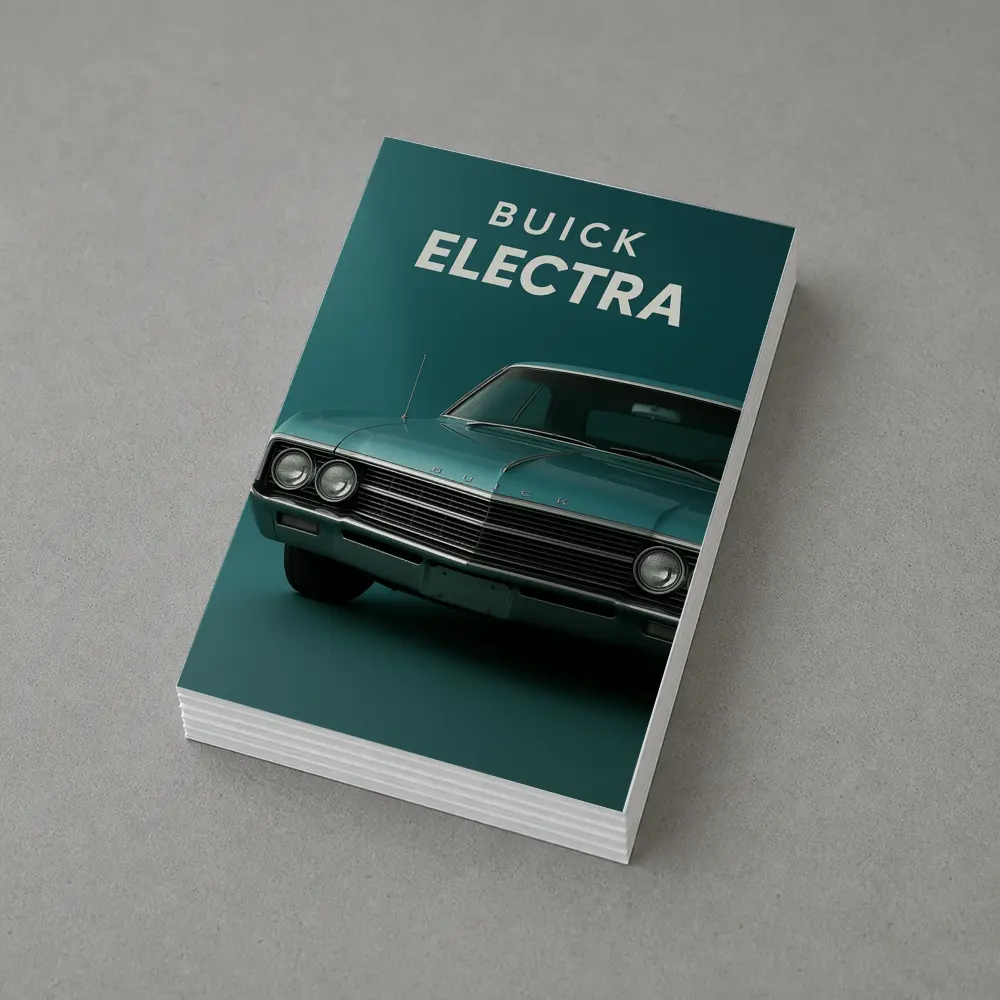 Buick Electra Classic Car Teal Background – Postcards