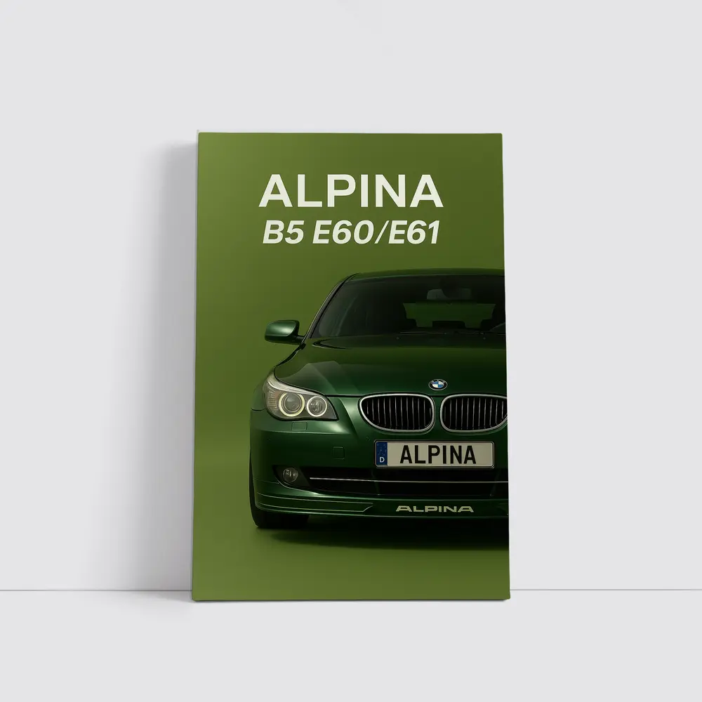 Alpina B5 E60 Green Studio Car Art – Wall Art