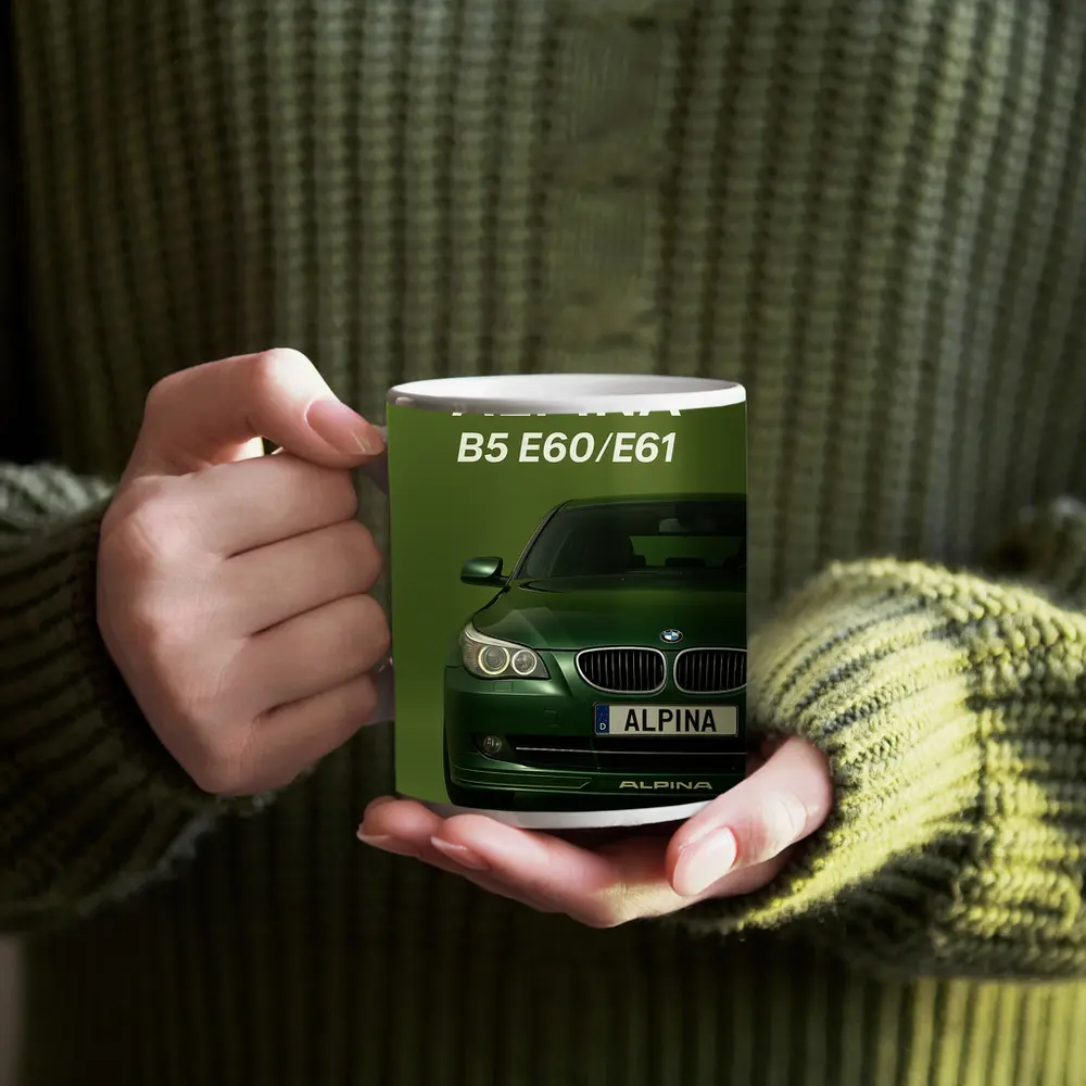 Alpina B5 E60 Green Studio Car Art – Mugs