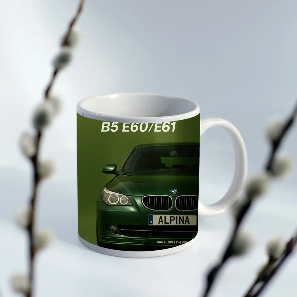 Alpina B5 E60 Green Studio Car Art – Mugs