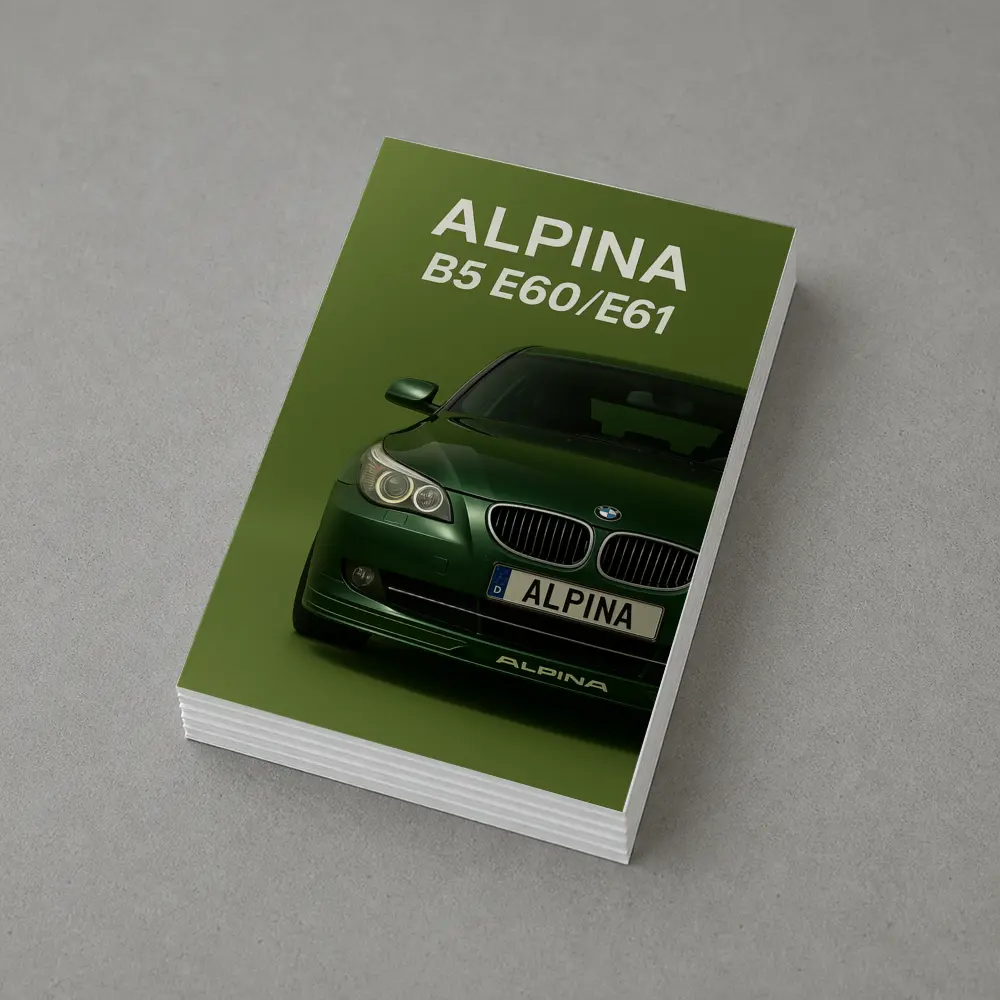 Alpina B5 E60 Green Studio Car Art – Postcards