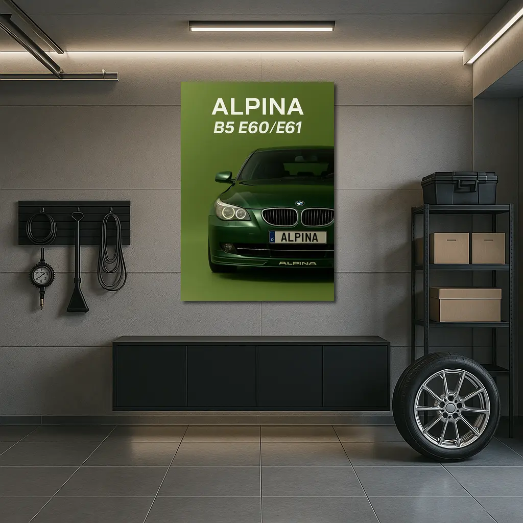 Alpina B5 E60 Green Studio Car Art – Wall Art