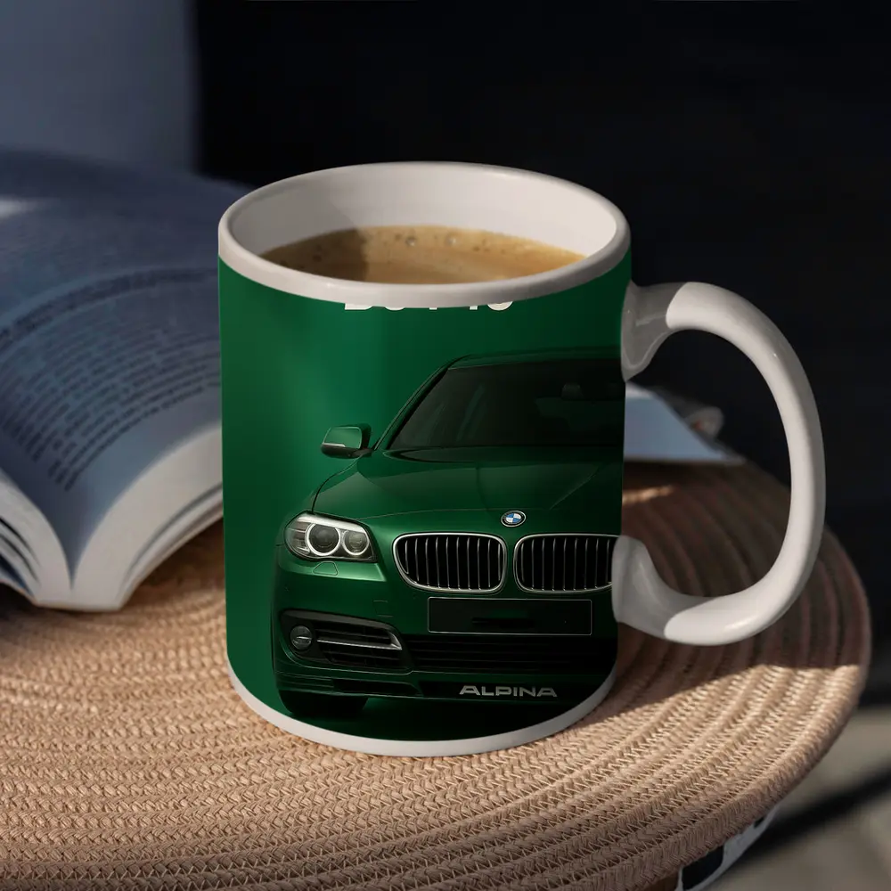 Alpina B5 F10 Green Studio Front View – Mugs