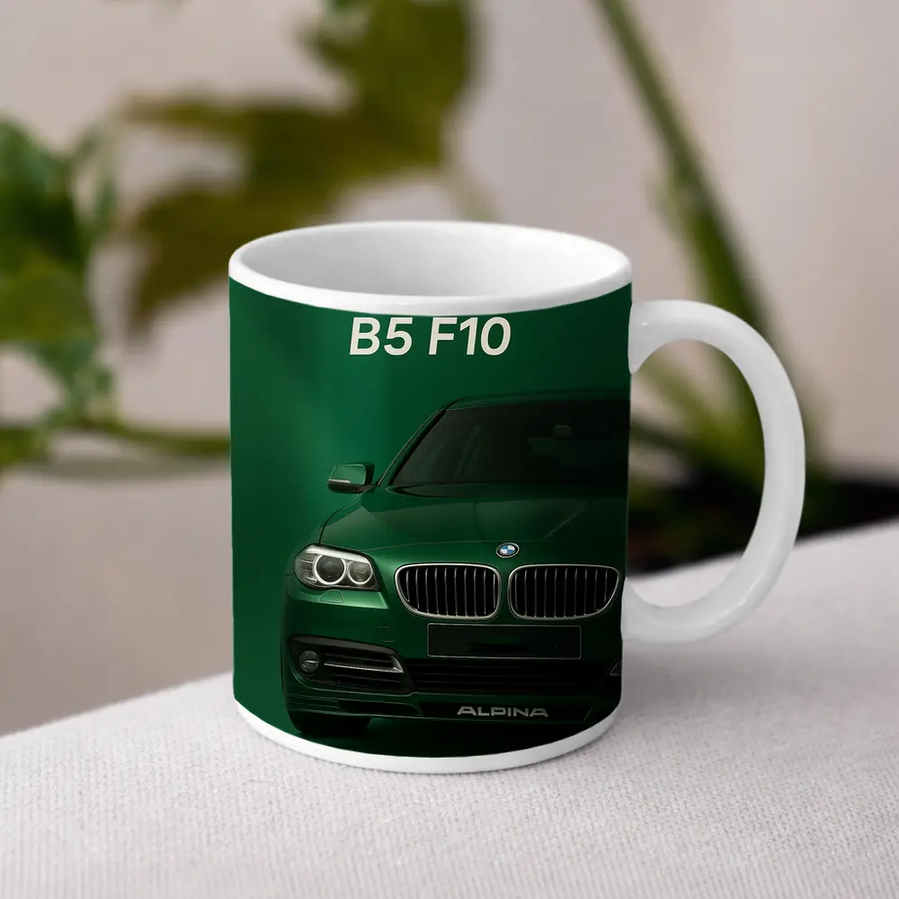 Alpina B5 F10 Green Studio Front View – Mugs